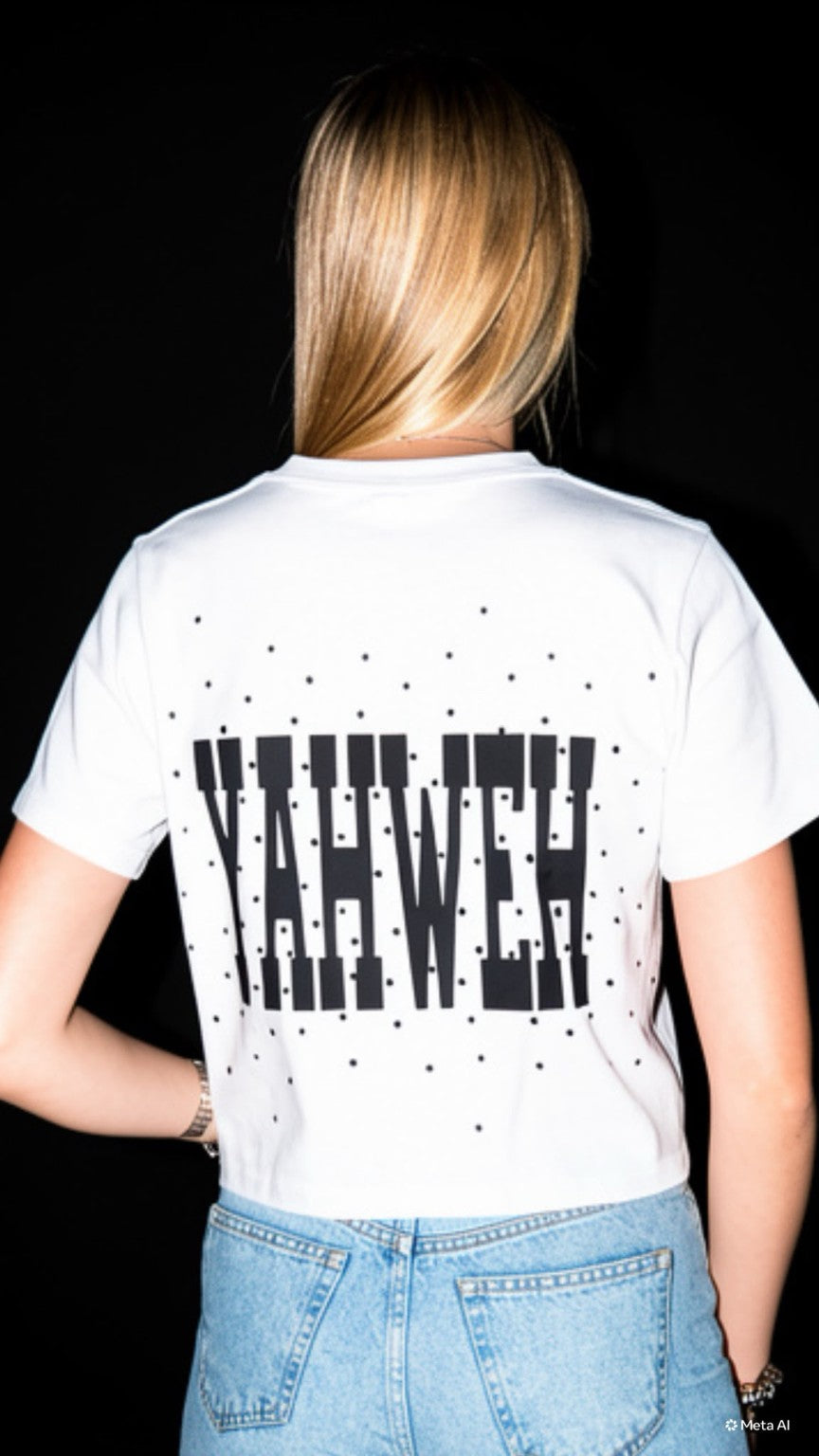Yahweh white T-shirt back